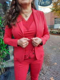 MI PIACE  top dark red met kant MP202254