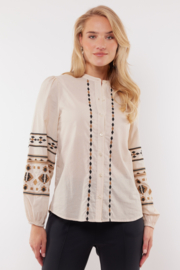 C&S The Label Cascade blouse sand 25VBC10