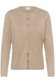 SAINT TROPEZ MilaSZ R-Neck Cardigan greige melange 30500005