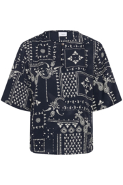SAINT TROPEZ StephanieSZ blouse nightsky paisley mosaic - blue 30515280