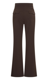 MI PIACE bonded trouser straight 089 espresso MP202631