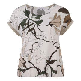 ENJOY blouson lurex tape bloemprint zand 156710