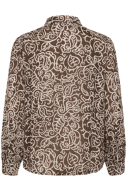 SAINT TROPEZ blouse brown birch squiggles - brown 30513158_305175