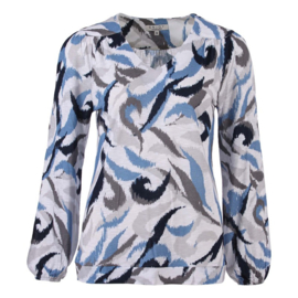 ENJOY SALEREK  top v-hals allover print jeans 473102