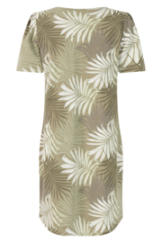 ZOSO jurk green  met print 252Yvonne