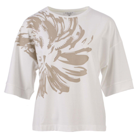 ENJOY top halve mouw bloemprint ecru 156188