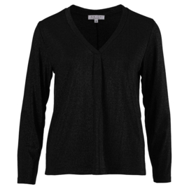 ENJOY top lange mouw v-hals zwart 166616