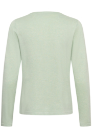 SAINT TROPEZ MilaSZ R-Neck Cardigan cameo green melange 30500005