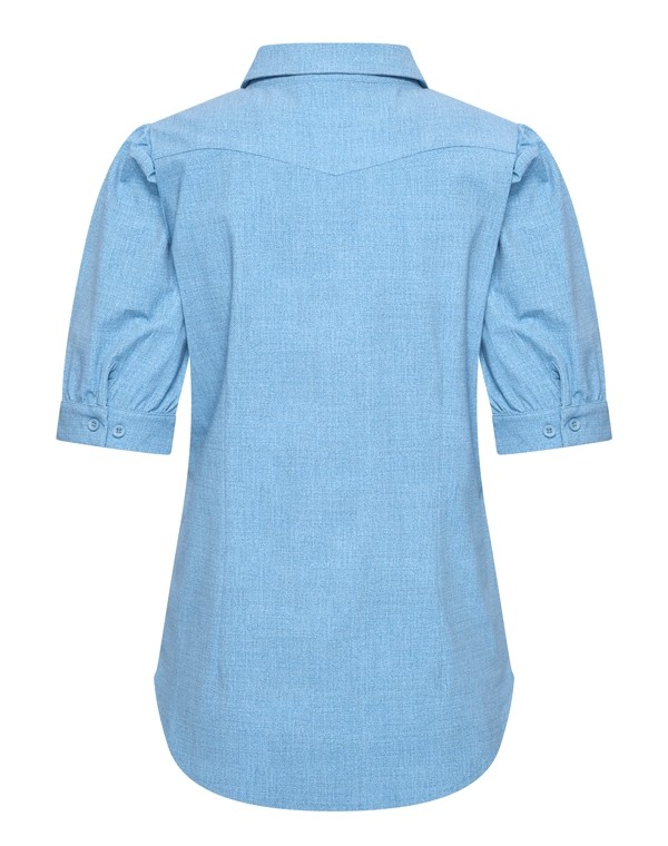 MI PIACE blouse puff sleeve denim print MP202270DMPT