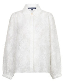 Red Button. blouse Fringes off white SRB5010