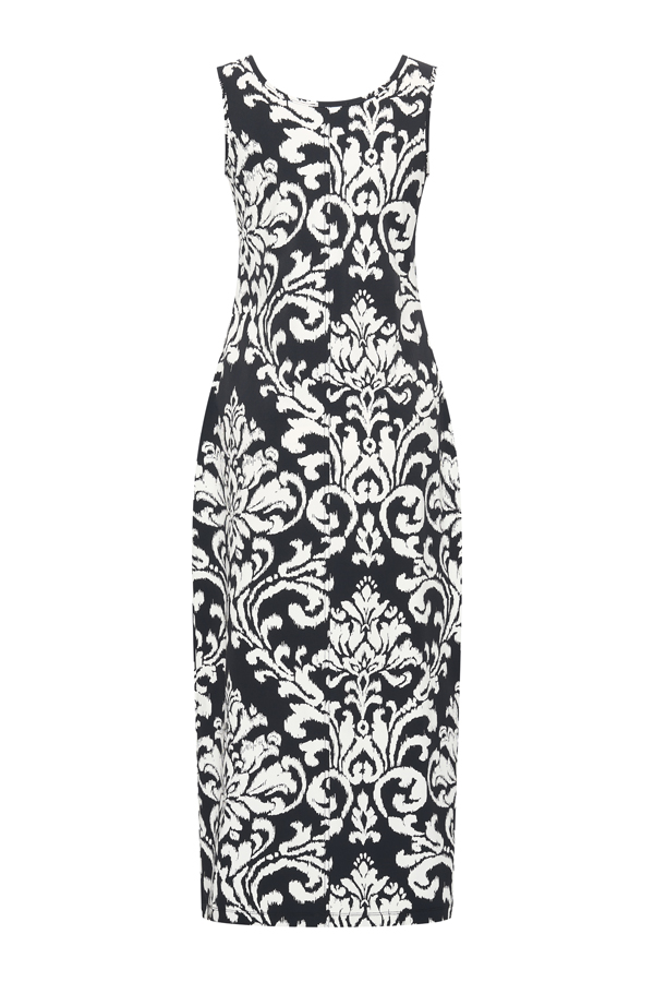 MI PIACE singlet dress ornament print black - offwhite MP202278