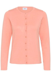 SAINT TROPEZ r-neck cardigan blooming dahlia melange 30500005