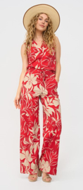MI PIACE top tropical hibiscus print red MP202425