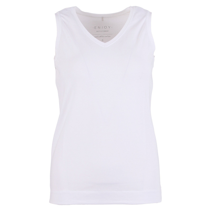 ENJOY top uni v-hals wit 154030
