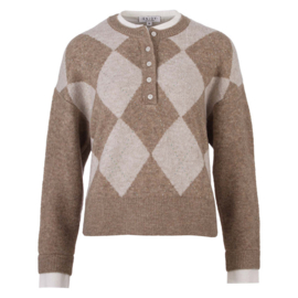 ENJOY. pull ruitjes strass zand 890644