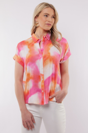 C&S The Label Como blouse super pink- color mix 25ZFXJ05