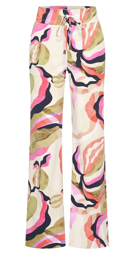 MI PIACE travelbroek recht model picasso print multicolor MP202089