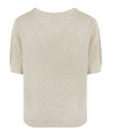 C&S The Label vest Myrtha cardigan sand 25ZLC02