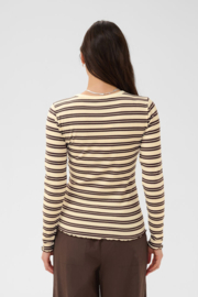 SAINT TROPEZ blouse chocolate brown ice stripe brown 30515730