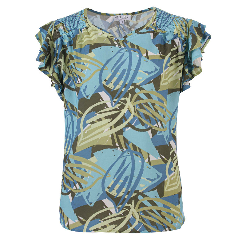 ENJOY top allover print lichtblauw 472935