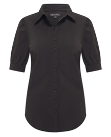 MI PIACE travelstof blouse pofmouw black MP202270
