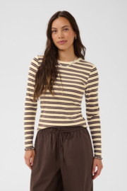 SAINT TROPEZ blouse chocolate brown ice stripe brown 30515730