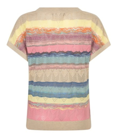 RED BUTTON top Jerry multi stripe SRB4775