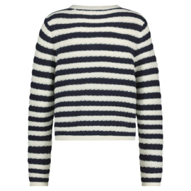 RED BUTTON Danelle stripe ecru navy SRB4527
