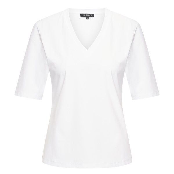 MI PIACE t-shirt v-hals white MP202271