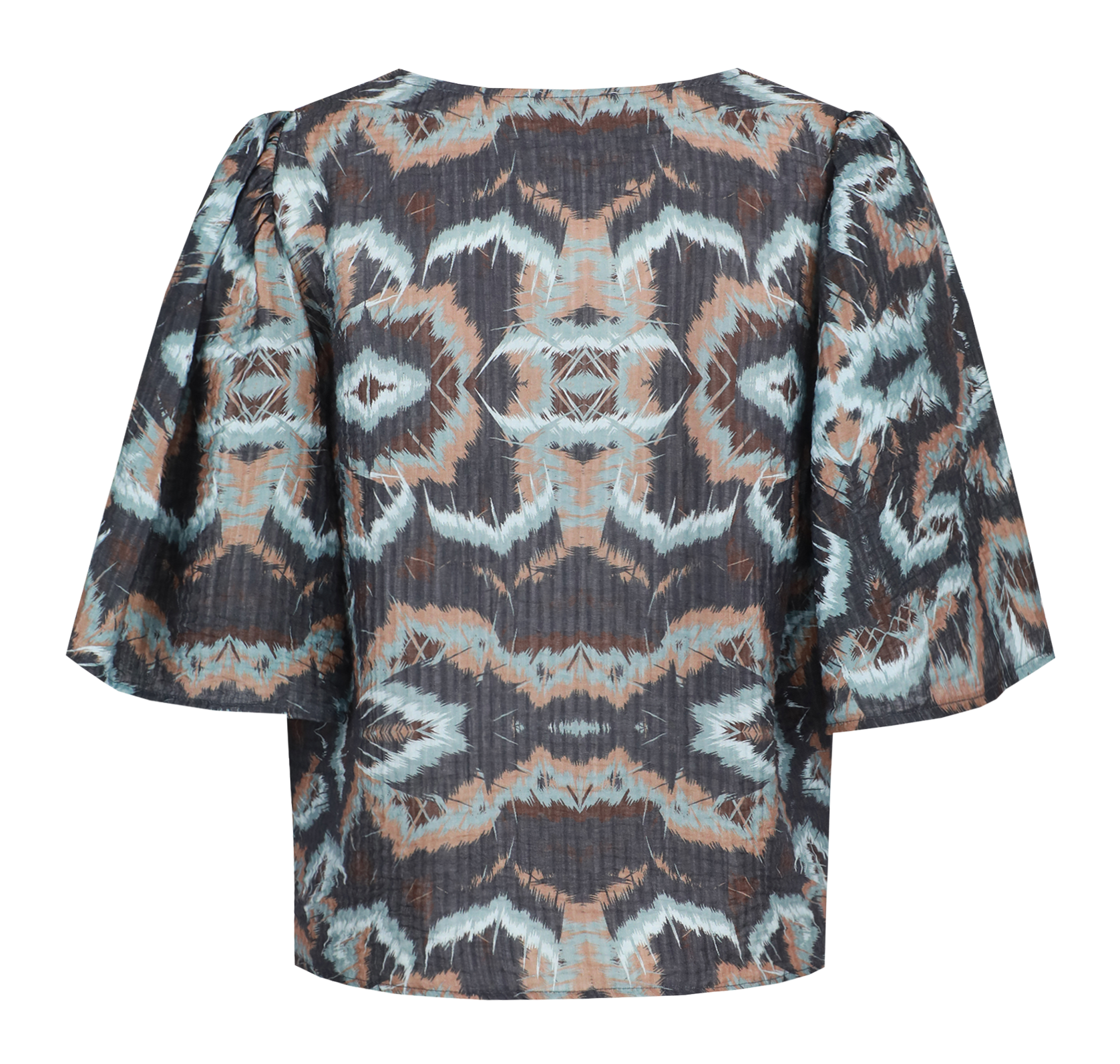 C&S The Label Leonore top dark grey - light camel 25NBC03
