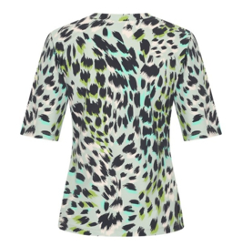 MI PIACE top v-hals faded camouflage print MP202271