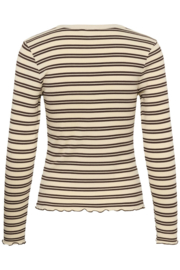 SAINT TROPEZ blouse chocolate brown ice stripe brown 30515730
