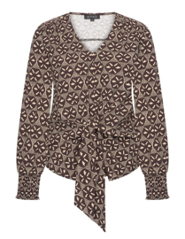 MI PIACE. top knotted harvest lkat print espresso MP202898HIPT