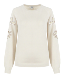 C&S The Label Anouk knit pullover wool white 25NJC04