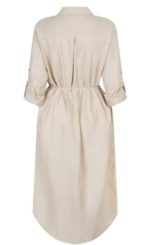 Red Button Shirtdress Linen/Visco Melange pebble SRB4772