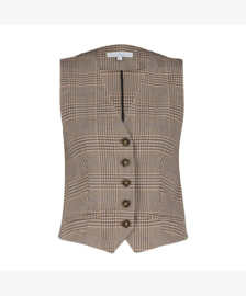 RED BUTTON Waistcoat check brown 48cm SRB4311