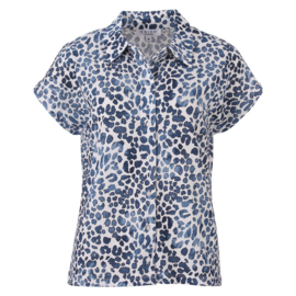 ENJOY blouse dierenprint structuur indigo 183609