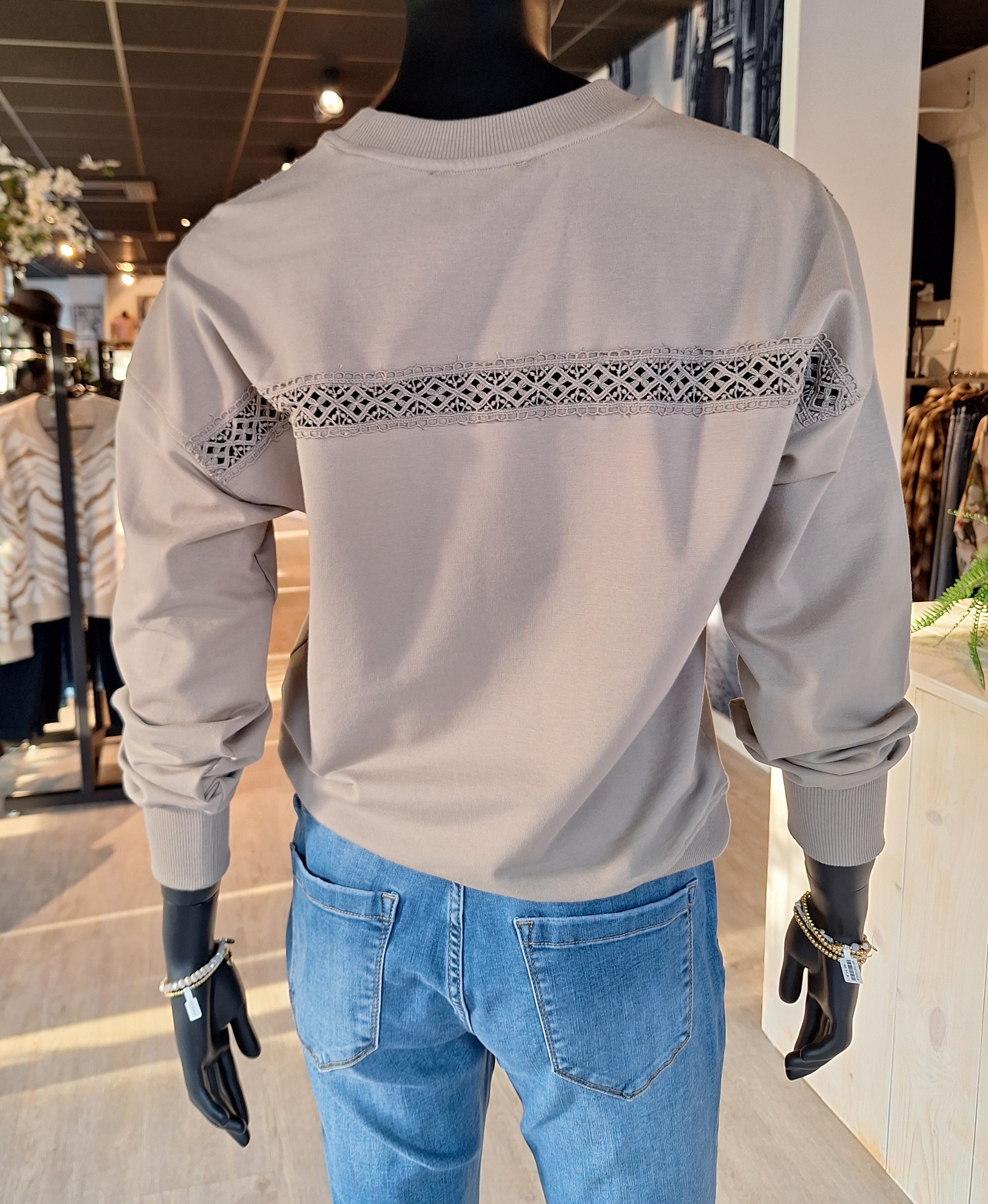 Elvira sweater Jolijn taupe E4 25-061
