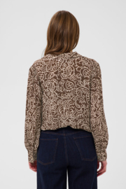 SAINT TROPEZ blouse brown birch squiggles - brown 30513158_305175