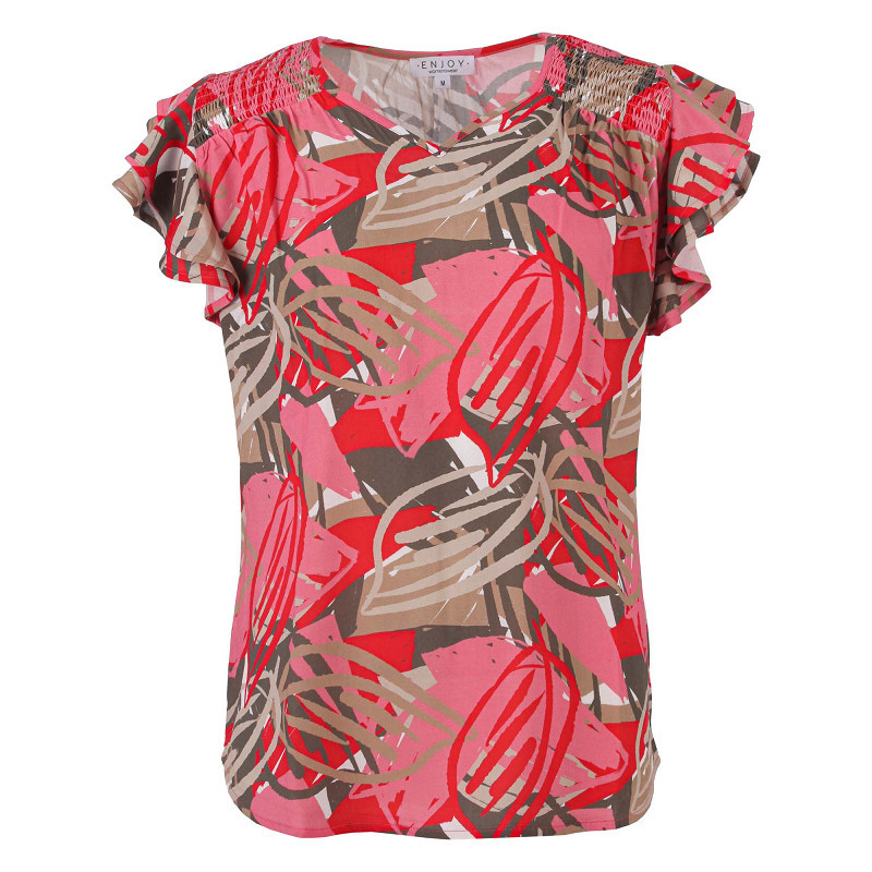 ENJOY top allover print pink 472935
