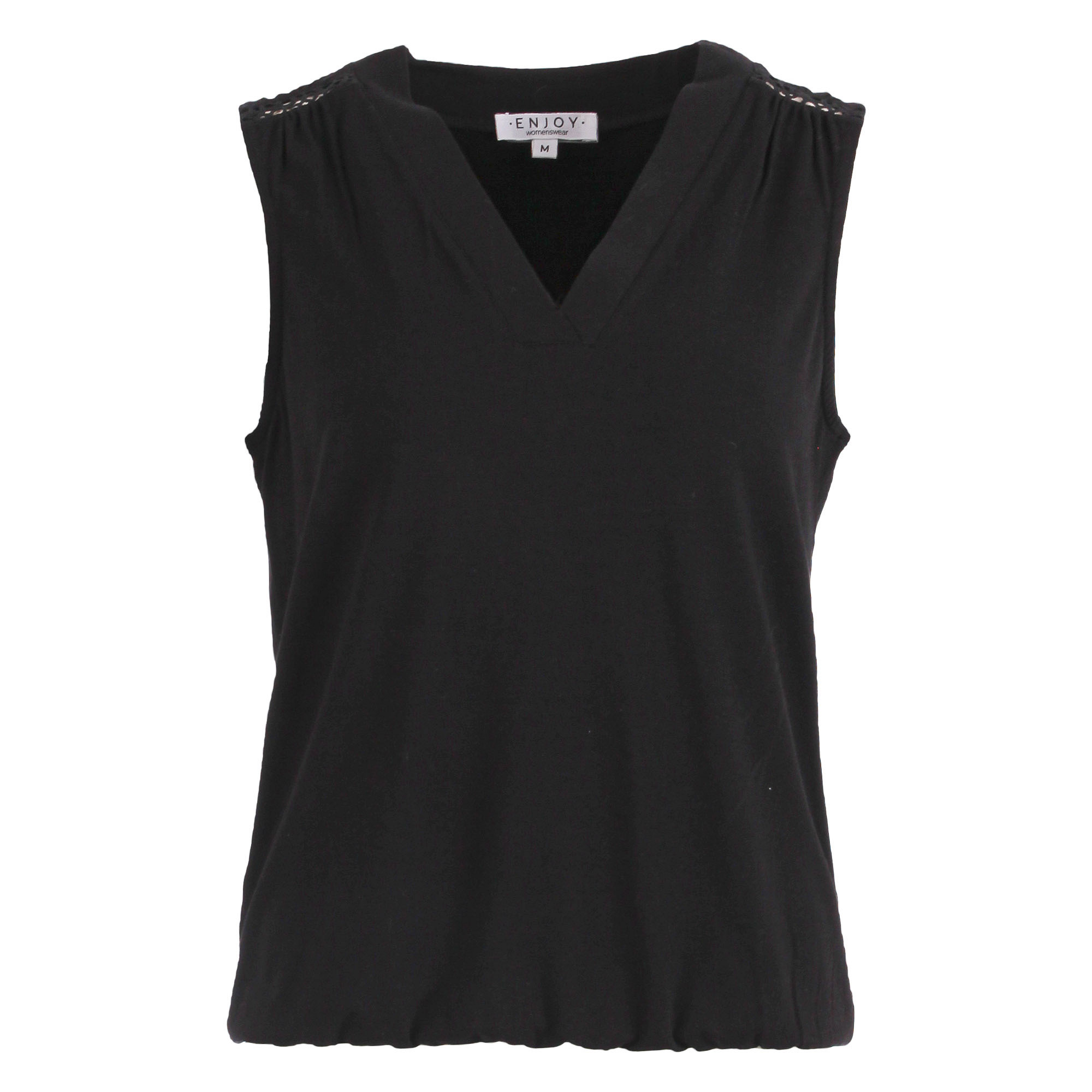 ENJOY blouson singlet crochet detail zwart 183508