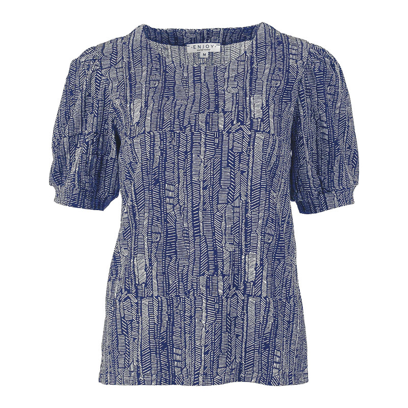 ENJOY top korte pofmouw grafische print jeans 183411