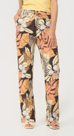 MI PIACE trousers straight botanical print espresso MP202089