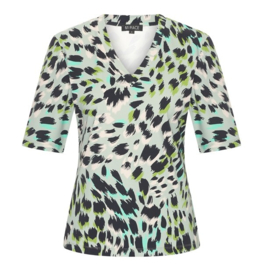 MI PIACE top v-hals faded camouflage print MP202271
