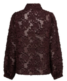 Red Button. blouse Fringes burgundy SRB5010