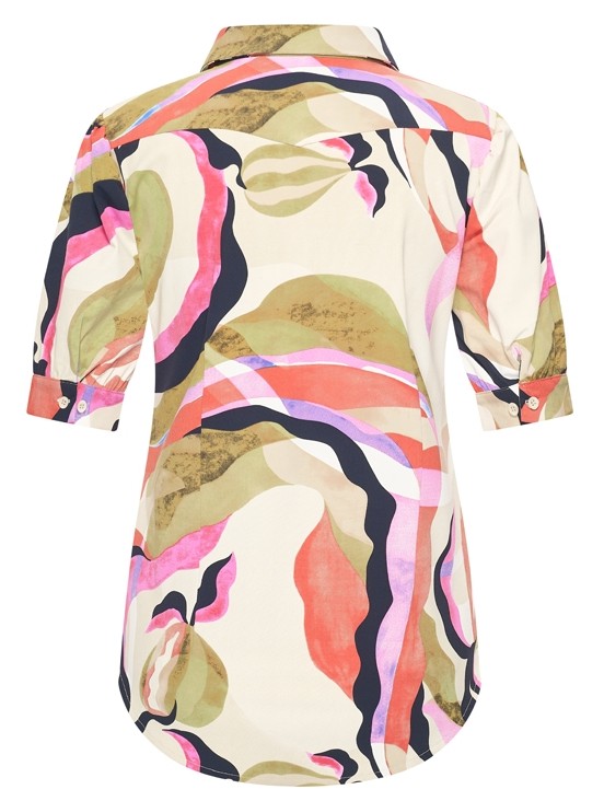 MI PIACE travelstof blouse puff picasso print MP202270
