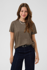 SAINT TROPEZ regular t-shirt chocolate brown - brown 30513828