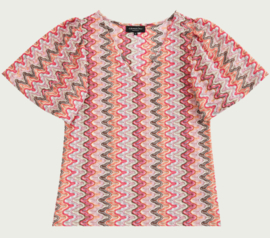 Elvira top Liz pink wave E3 26-040