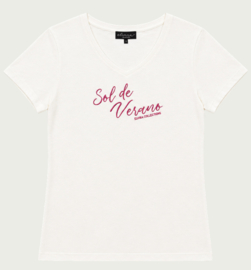 Elvira t-shirt Sol offwhite-berry E3 26-029