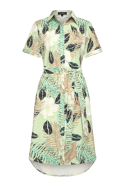 MI PIACE dress short sleeves botanical print pistachio 202079